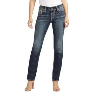 Silver Dark Blue Women's Jeans